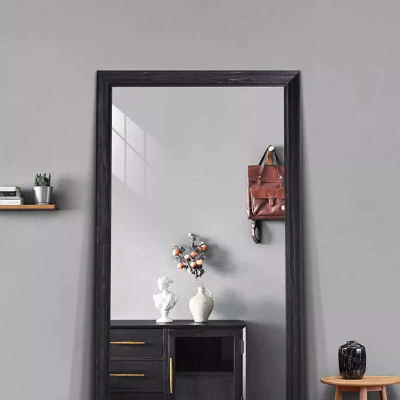 Rustic Wooden Frame Full-Length Mirror