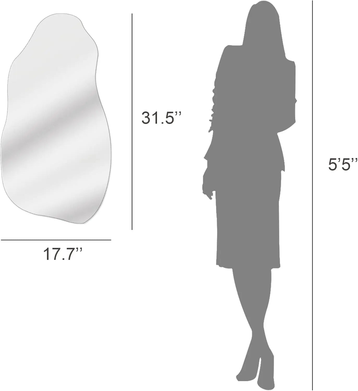 Irregular Asymmetrical Wall Mirror