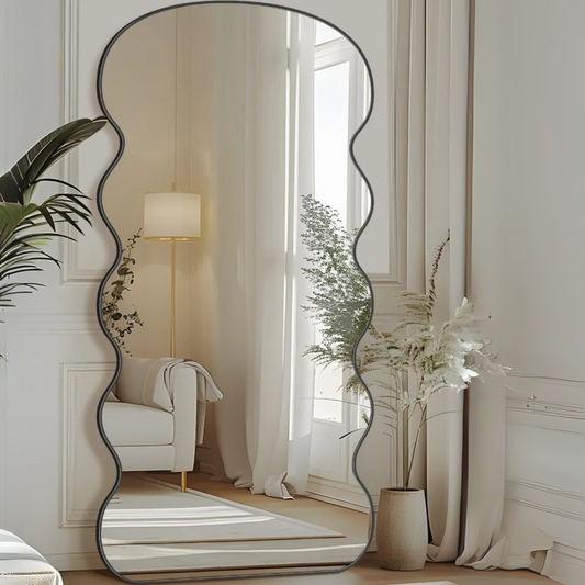 Wavy Irregular Full-Length Mirror