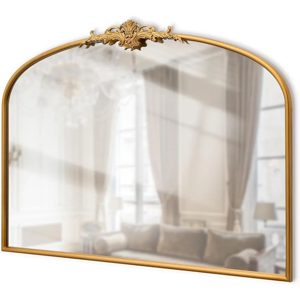Gold Framed Arched Mirror
