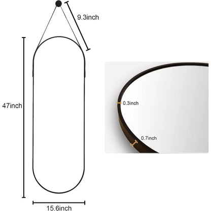 Oval Hanging Wall Mirror