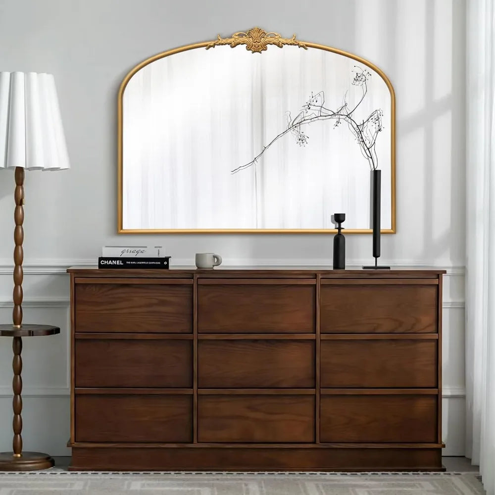 Gold Framed Arched Mirror