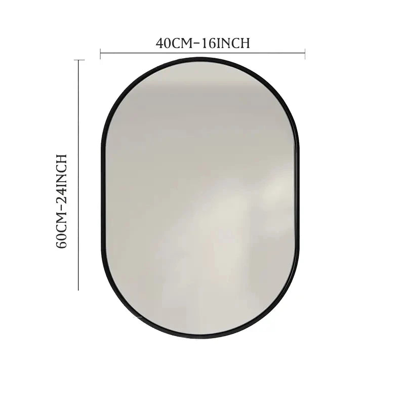Gold Frame Oval Bathroom Mirror