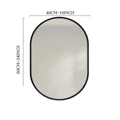 Gold Frame Oval Bathroom Mirror