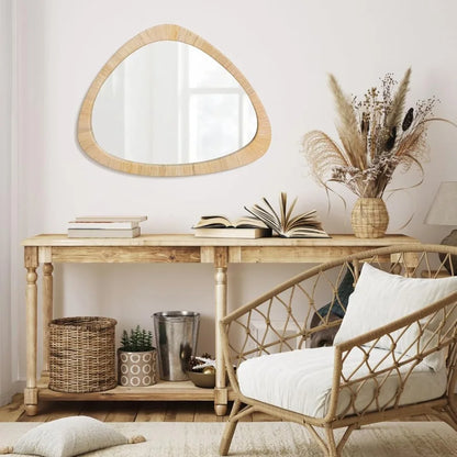 Natural Boho Rattan Mirror