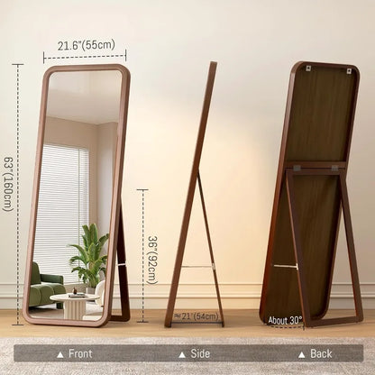 Modern Rounded Rectangle Floor Mirror