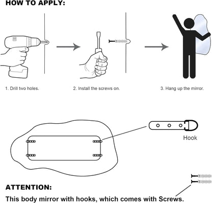 Irregular Asymmetrical Wall Mirror