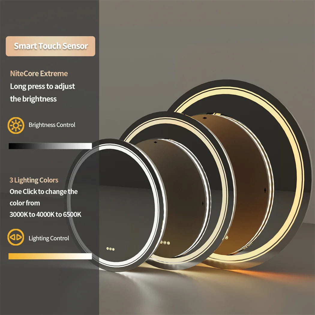 Round Smart LED Bathroom Mirror