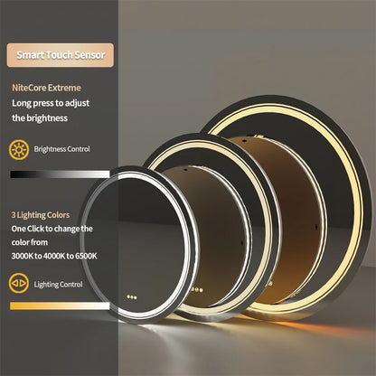 Round Smart LED Bathroom Mirror