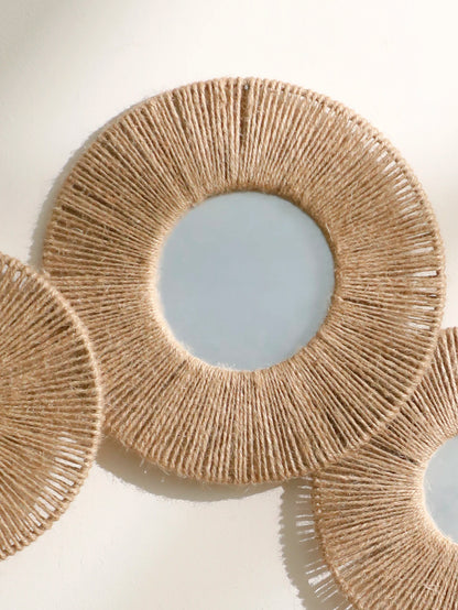 Hand-Woven Wall Decor Mirror