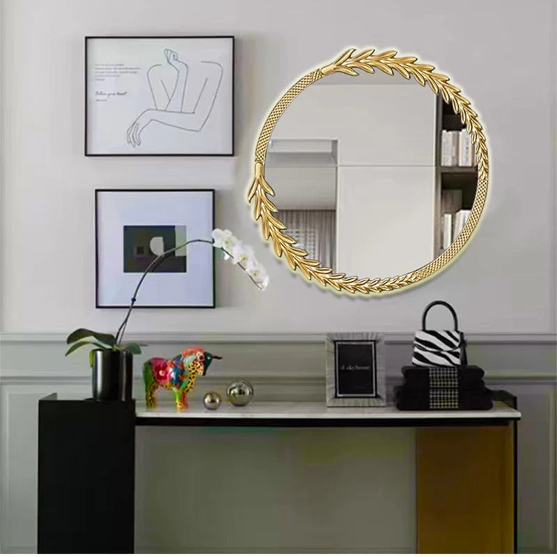 Aesthetic Leaf Decorative Mirror