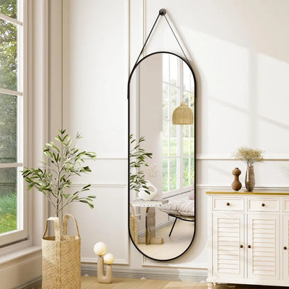 Oval Hanging Wall Mirror