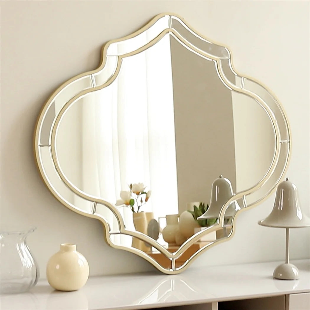 Irregular Silver Frame Mirror