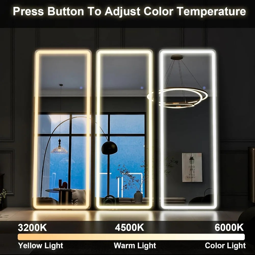 Illuminated LED Full-Length Mirror