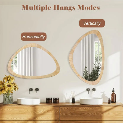 Natural Boho Rattan Mirror