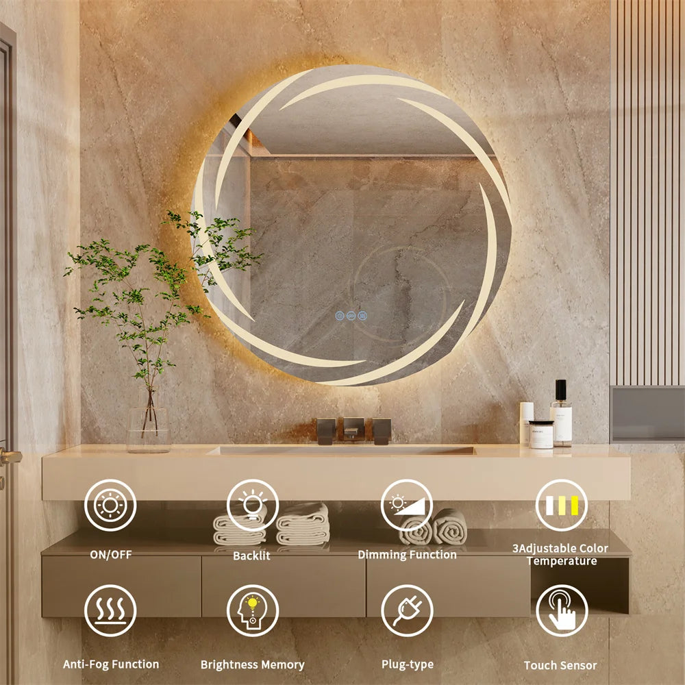 Circle Bathroom LED Mirror