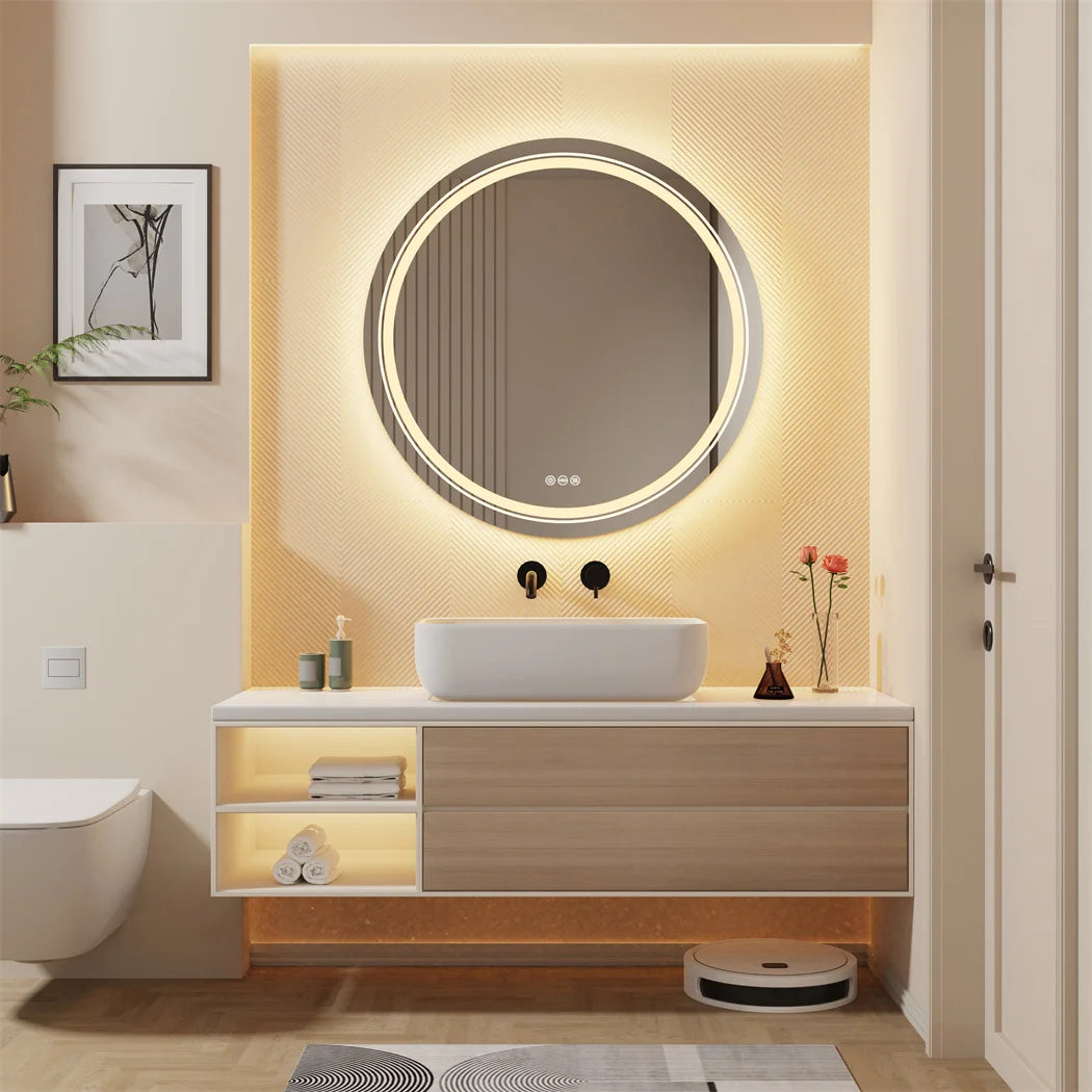 Round Smart LED Bathroom Mirror