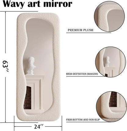 Textured Irregular Full-Length Mirror