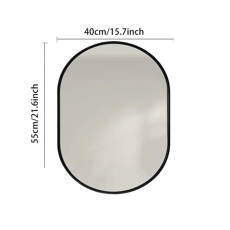 Gold Frame Oval Bathroom Mirror