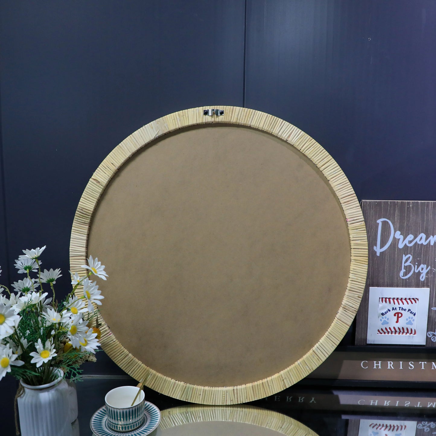 Rattan Round Wall Mirror