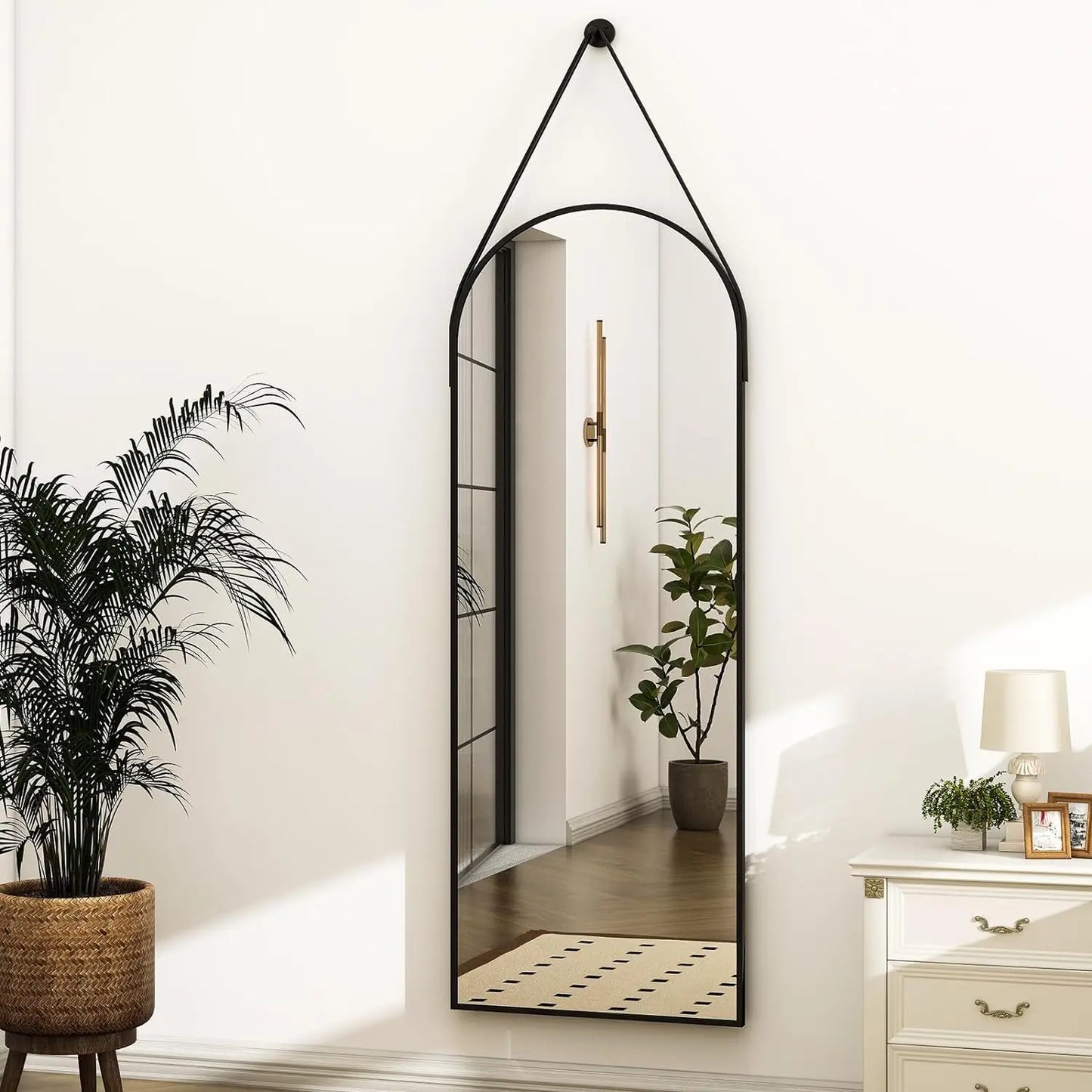 Oval Hanging Wall Mirror