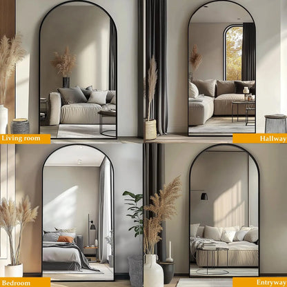 Modern Arched Floor Mirror