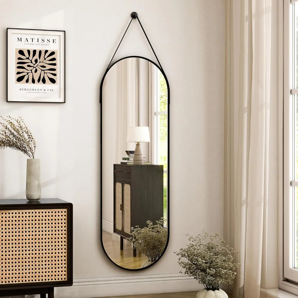 Oval Hanging Wall Mirror