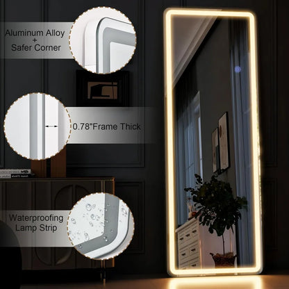 Illuminated LED Full-Length Mirror