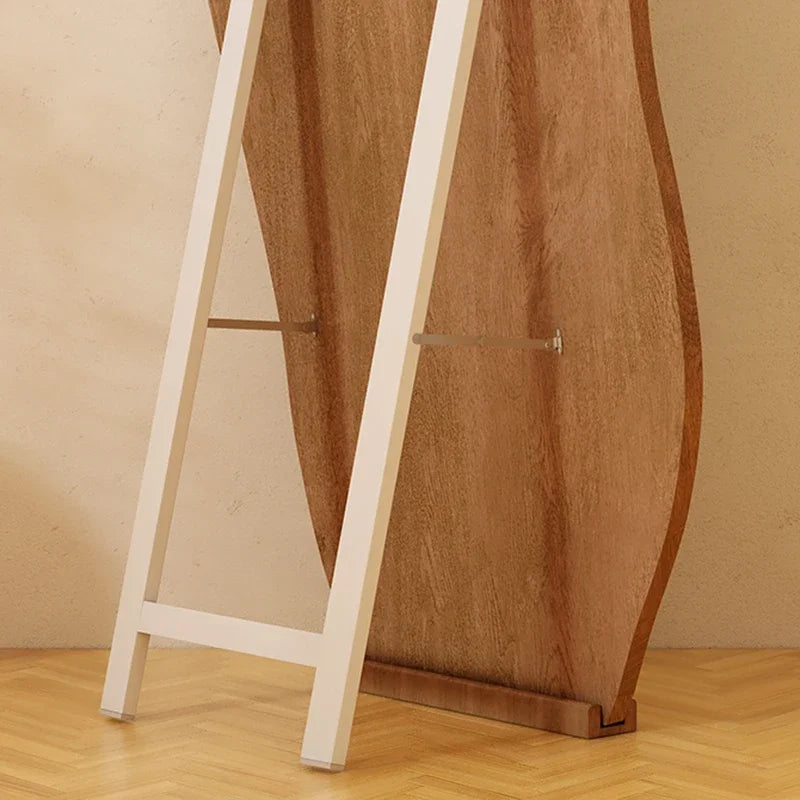 Organic Wood-Framed Irregular Mirror