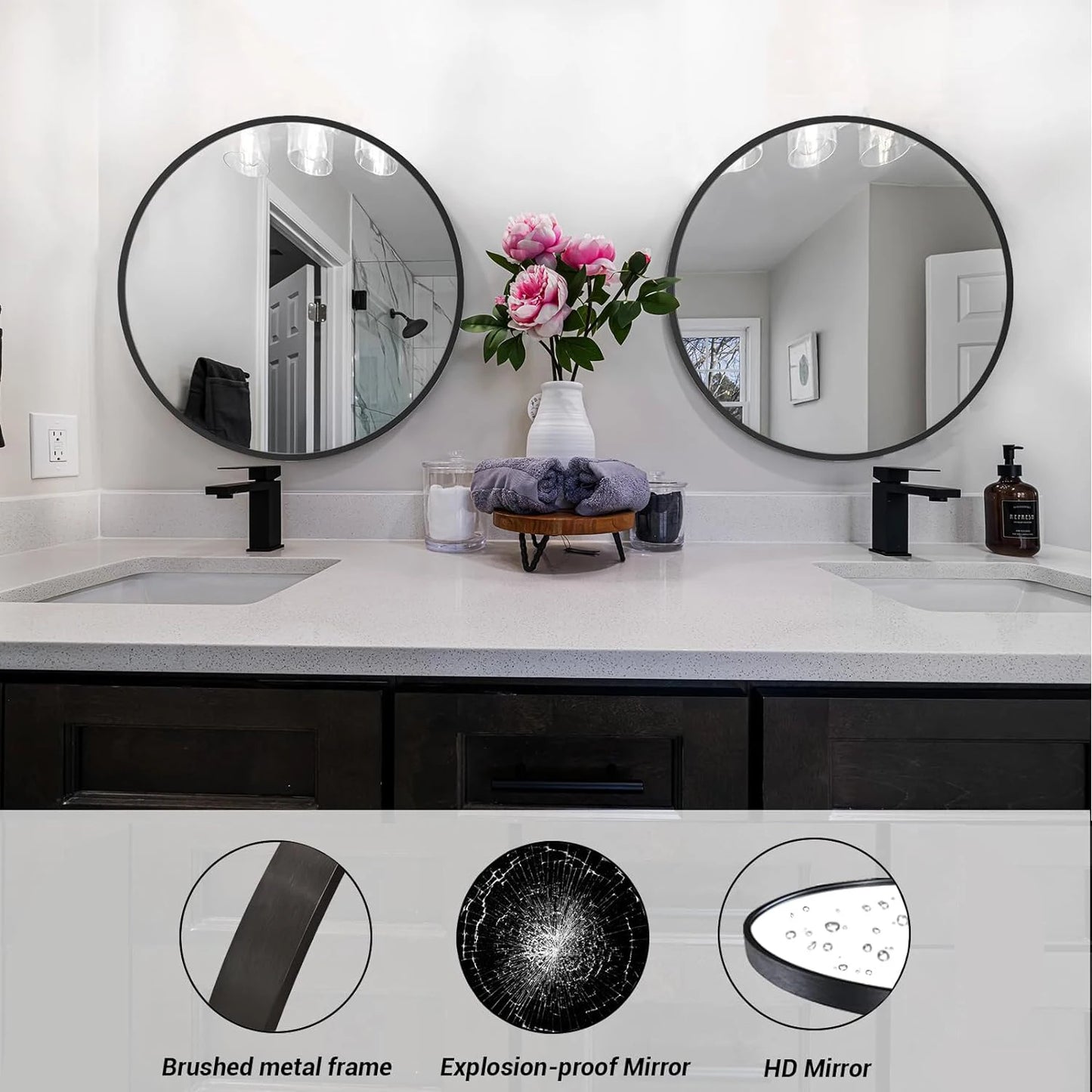 Round Wall Mounted Mirror