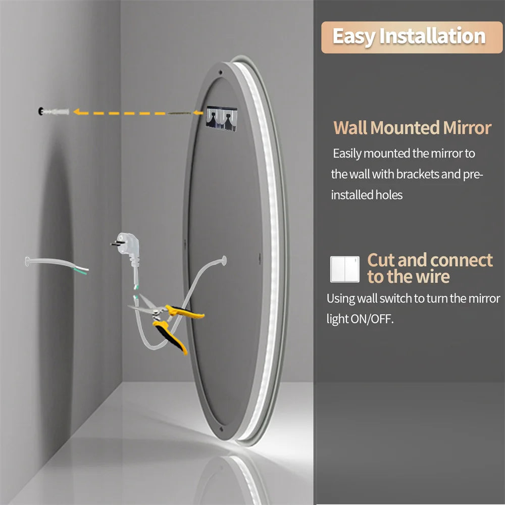 Circle Bathroom LED Mirror