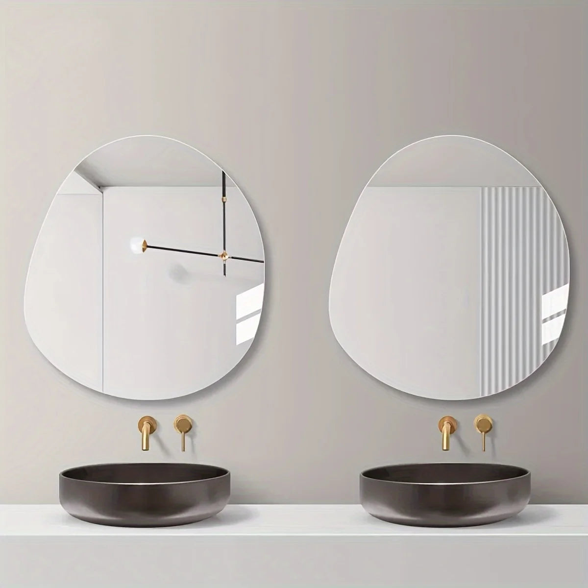 Ellipse Irregular Bathroom Mirror