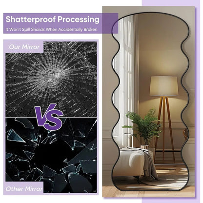 Wavy Irregular Full-Length Mirror