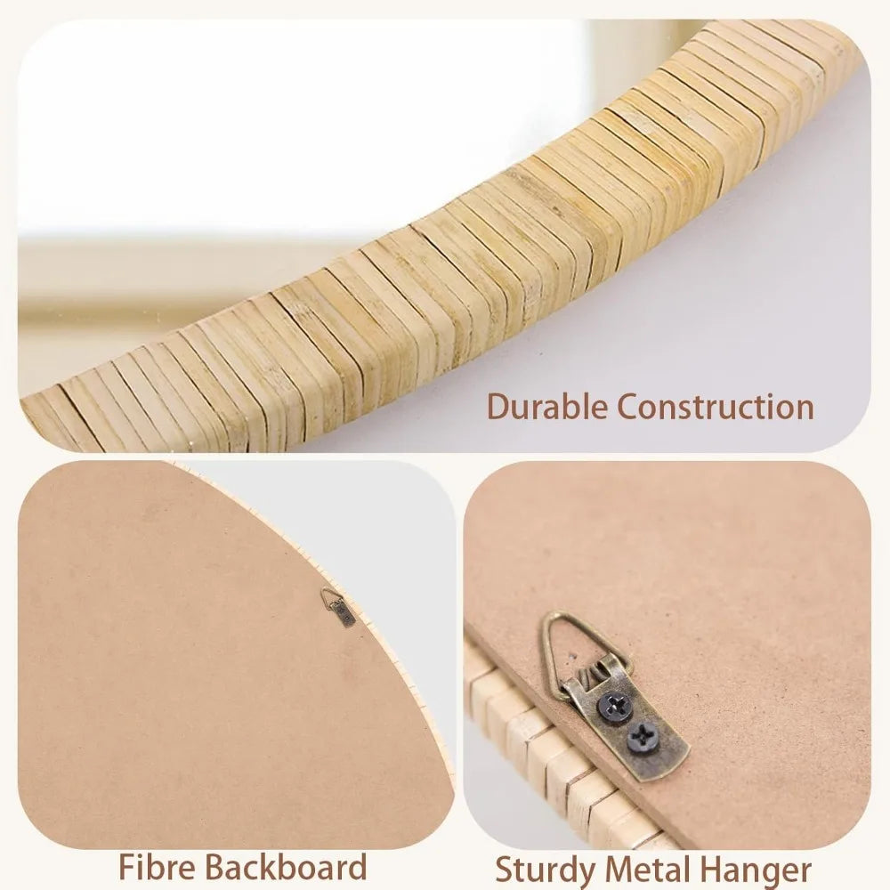 Natural Boho Rattan Mirror