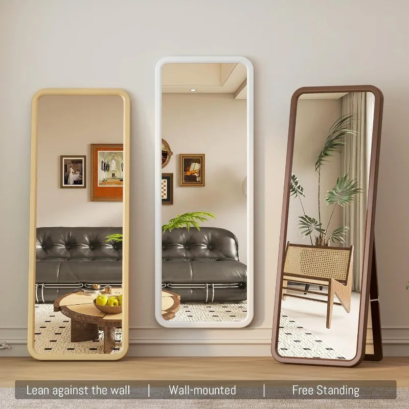 Modern Rounded Rectangle Floor Mirror